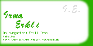 irma erkli business card